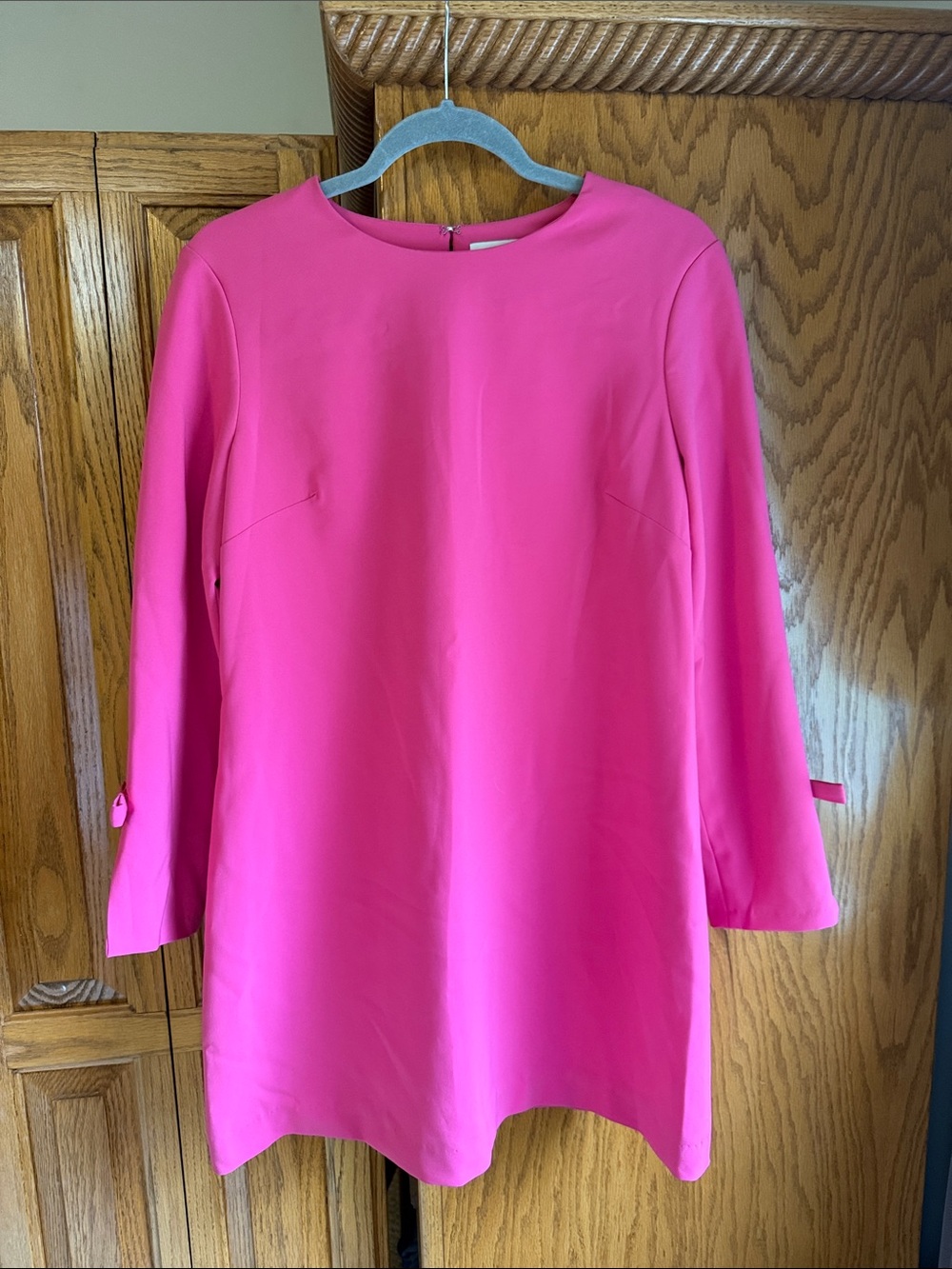 Sachin & Babi Bright Pink Long Sleeve Shift Dress